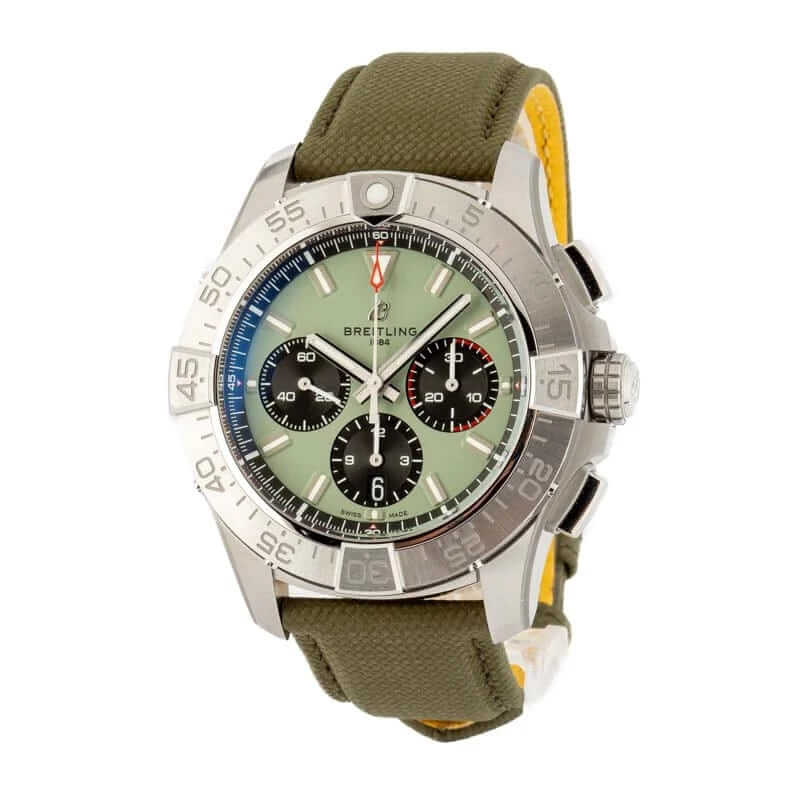 Breitling Avenger B01 Chronograph 44 Stainless Steel AB0147101L1X1 Green Dial Replica