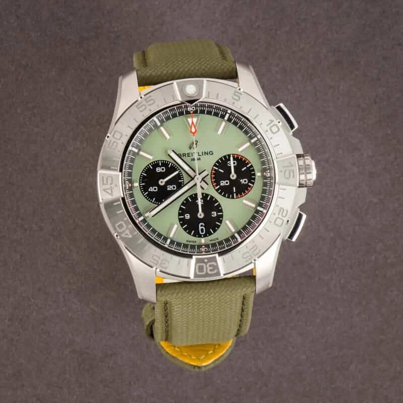 Breitling Avenger B01 Chronograph 44 Stainless Steel AB0147101L1X1 Green Dial Replica