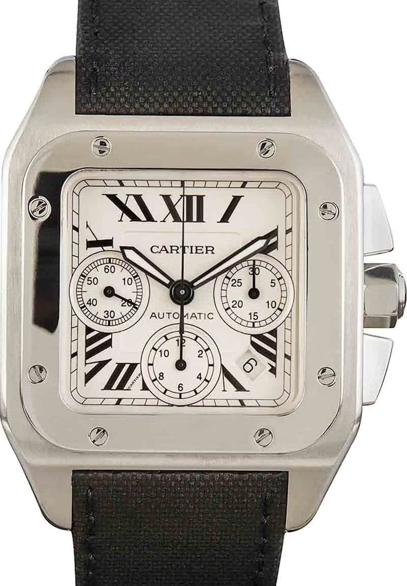 Cartier Santos 100 W20090X8 Silver Dial Replica