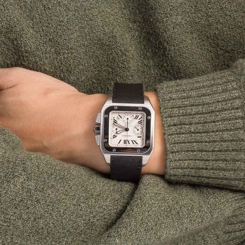 Cartier Santos 100 W20090X8 Silver Dial Replica