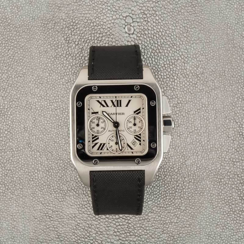 Cartier Santos 100 W20090X8 Silver Dial Replica