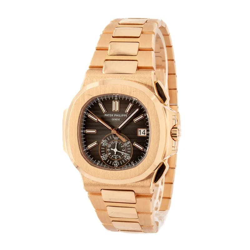 Patek Philippe Nautilus Flyback Chronograph 18k Rose Gold 5980R-001 Gradient Brown Dial Replica