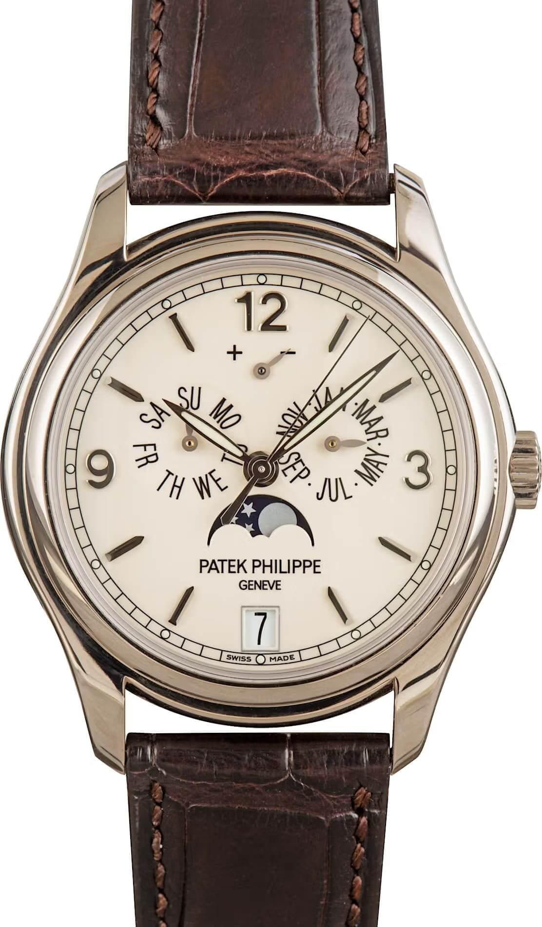 Patek Philippe Complications Annual Calendar 18k White Gold 5146G Cream Dial Replica