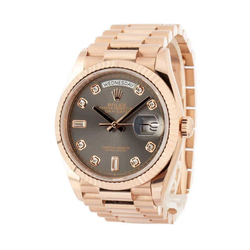 Rolex Day-Date President 128235 Everose Gold Chocolate Dials Replica