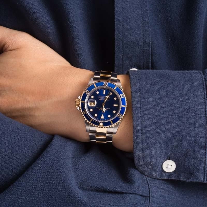 Rolex Submariner 16613 Two Tone Blue Dial Replica