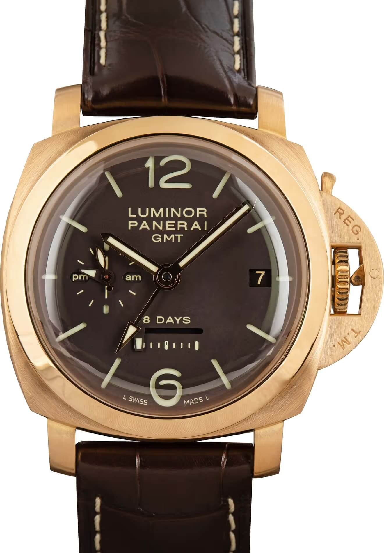 Panerai Luminor 18k Rose Gold PAM 00289 Brown Dial Replica