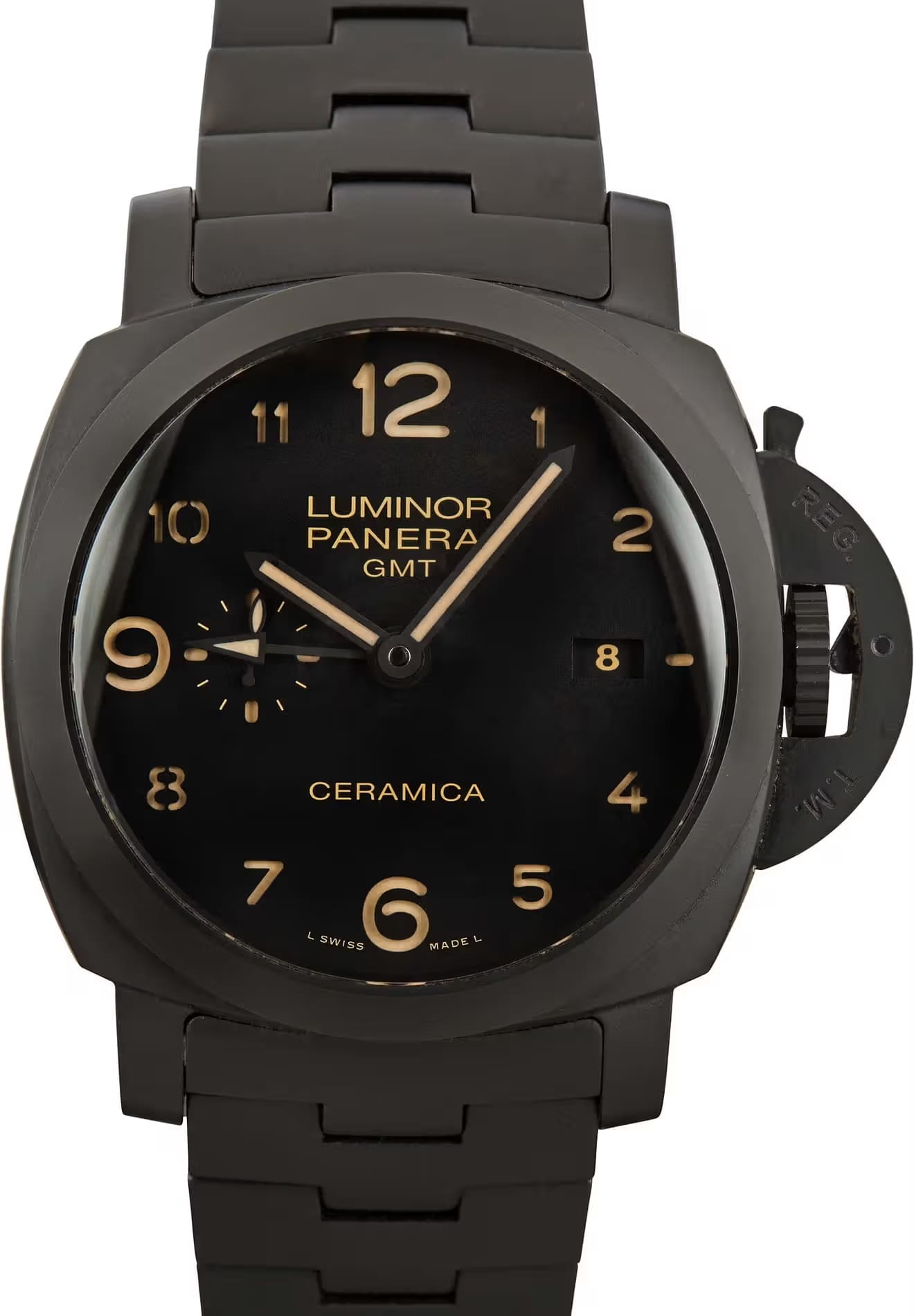 Panerai Luminor Tuttonero GMT PAM438 Black Dial Replica